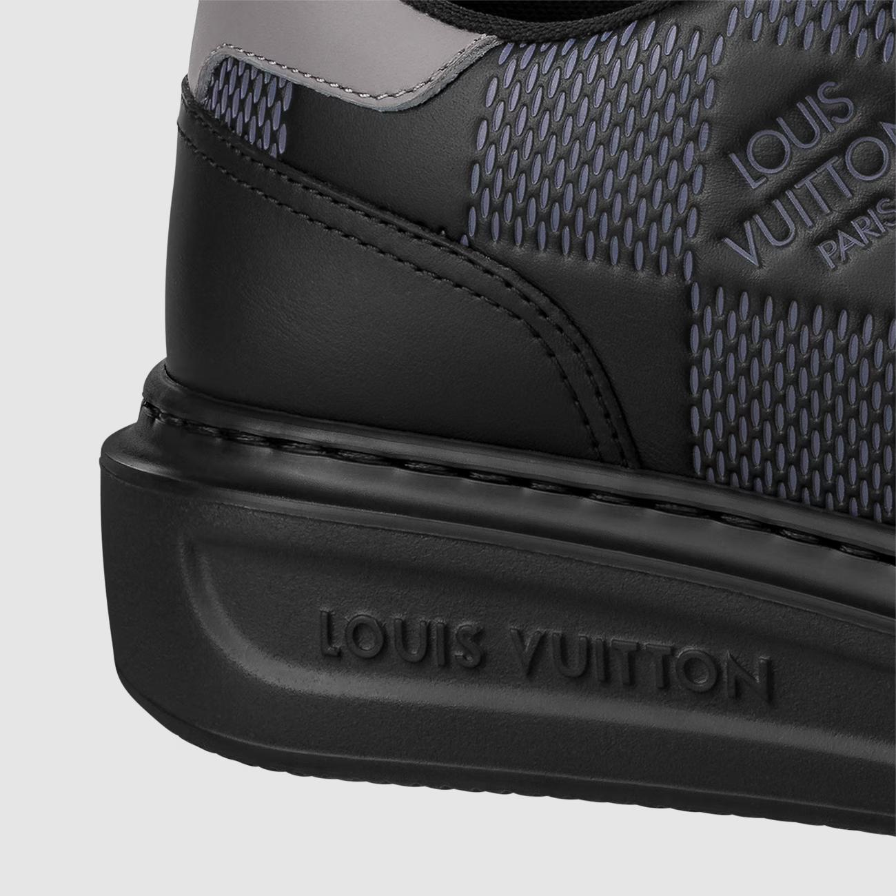 Giày Thể Thao Louis Vuitton Beverly Hills Đen Xanh Denim